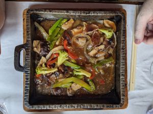 Shiitake mushroom bulgogi at Franchia Vegan Cafe in New York City