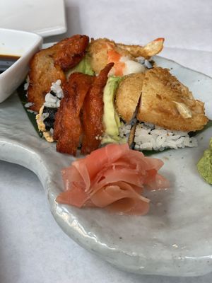 Rainbow roll at Franchia Vegan Cafe in New York City