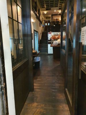 View from the entrance at Franchia Vegan Cafe in New York City