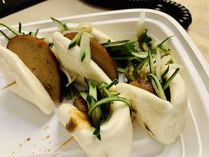 Peking buns this was one of my favorite!   at Franchia Vegan Cafe in New York City