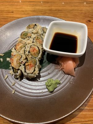 Spicy kimchi sushi   at Franchia Vegan Cafe in New York City