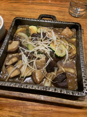 Shiitake mushroom dish  at Franchia Vegan Cafe in New York City