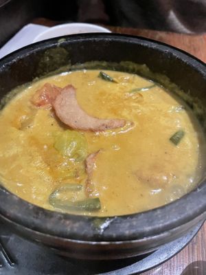 Vegetable curry hot pot —so good!  at Franchia Vegan Cafe in New York City