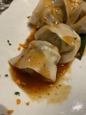 Spicy dumpling  at Franchia Vegan Cafe in New York City