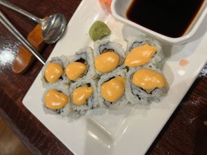 spicy chickn roll (wasn't spicy) at Franchia Vegan Cafe in New York City