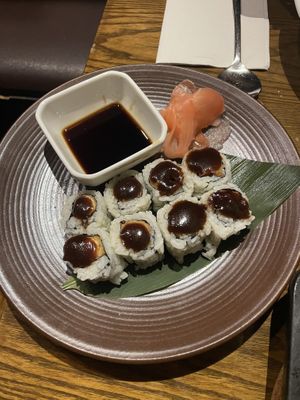 Crispy crab roll  at Franchia Vegan Cafe in New York City