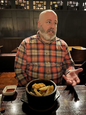 Beef stone bowl   at Franchia Vegan Cafe in New York City