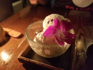Soy almond ice cream at Franchia Vegan Cafe in New York City