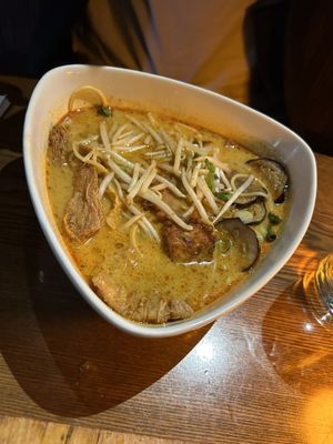 Penang Noodles - rated by my partner as 10/10 best he’s ever had    at Franchia Vegan Cafe in New York City