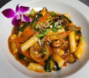 tteokbokki  at Franchia Vegan Cafe in New York City