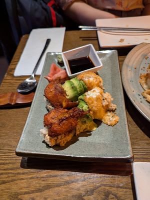 Rainbow roll at Franchia Vegan Cafe in New York City