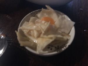 Pickle cabbage   at Franchia Vegan Cafe in New York City