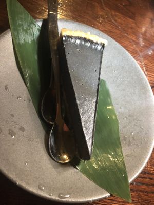 Black sesame pie   at Franchia Vegan Cafe in New York City
