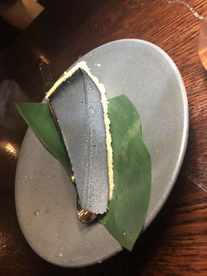 Black sesame pie   at Franchia Vegan Cafe in New York City