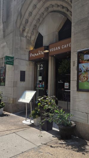 Exterior at Franchia Vegan Cafe in New York City