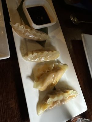Kimchi steamed dumplings #Veganuary at Franchia Vegan Cafe in New York City