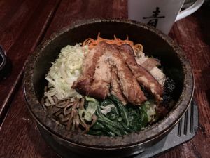 Ungari bimbambap  at Franchia Vegan Cafe in New York City