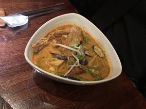 Curry dish  at Franchia Vegan Cafe in New York City
