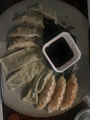 Dumplings  at Franchia Vegan Cafe in New York City
