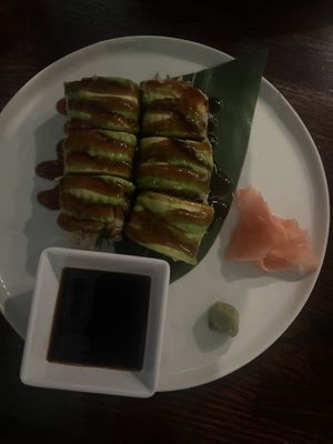 Eel avocado sushi   at Franchia Vegan Cafe in New York City