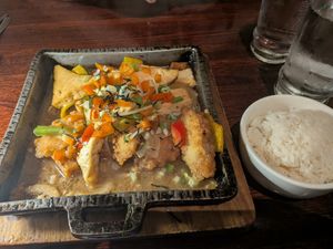 Tofu, kabocha, and eggplant at Franchia Vegan Cafe in New York City