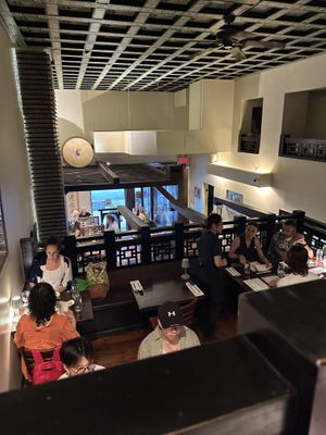 Interior (overlooking 2nd floor)  at Franchia Vegan Cafe in New York City