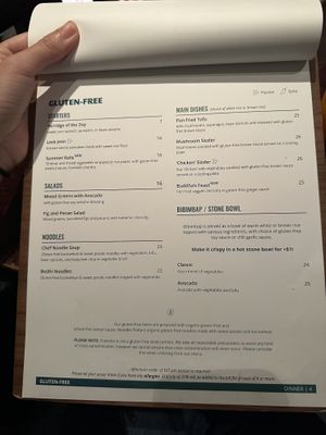 Menu  at Franchia Vegan Cafe in New York City