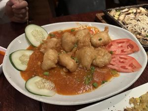 Crispy Korean Chili Tofu  at Franchia Vegan Cafe in New York City