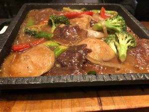 Mushrooms at Franchia Vegan Cafe in New York City