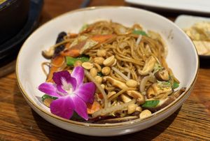Spicy Franchia Noodles  at Franchia Vegan Cafe in New York City