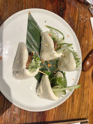 Peking duck bao  at Franchia Vegan Cafe in New York City