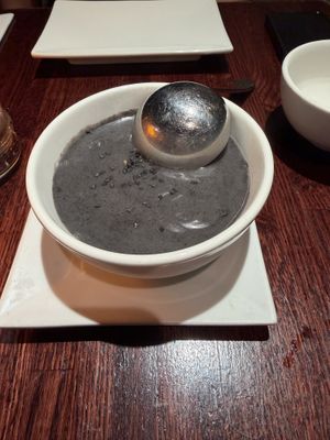 Black Sesame Porridge  at Franchia Vegan Cafe in New York City