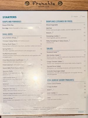   at Franchia Vegan Cafe in New York City