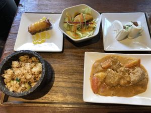 $18 lunch special  at Franchia Vegan Cafe in New York City