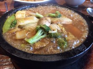 Sizzling Chicken! at Franchia Vegan Cafe in New York City