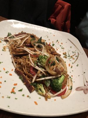 Noodles at Franchia Vegan Cafe in New York City
