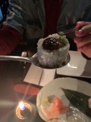 candle lit at Franchia Vegan Cafe in New York City