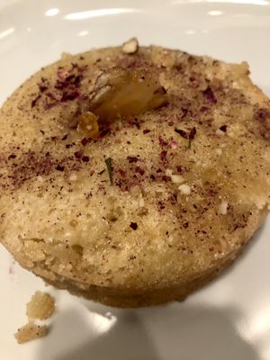 Semolina Cake w/ Orange Blossom, Coconut, & Walnuts... AMAZING! at Amar Mediterranean Bistro in Delray Beach