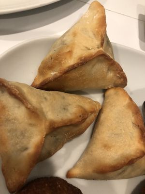 Fatayer: Mini Spinach Pies at Amar Mediterranean Bistro in Delray Beach