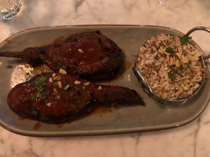 Eggplant vegan main   at Amar Mediterranean Bistro in Delray Beach