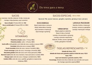 Cardapio 1  at Paraiso in Paraty