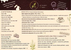 Cardapio 2  at Paraiso in Paraty