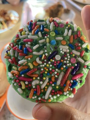 Pandan funfetti sugar cookie  at LH Bakeshop in San Francisco