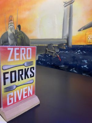 Funny interior   at Full Afterburner Calzones in Denver