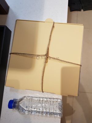 Takeout pizza at Think Vegan in Seoul