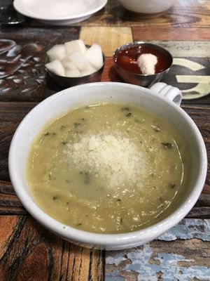 Soup of the day at Think Vegan in Seoul