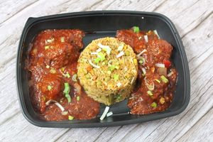 Combo Meal: Veg. Manchurian & Fried Rice (vegan) at Bharat Gangaram in North West London