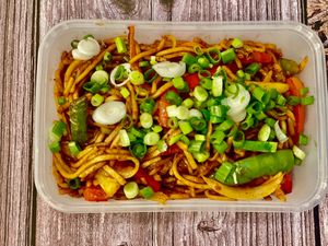 Veg. Hakka Noodles (vegan) at Bharat Gangaram in North West London