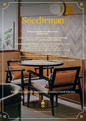 At Soedirman Coffe & Eatery, we bring you the soulful flavors of home, reimagined with a wholesome twist. at Soedirman Coffee & Eatery in Bandung