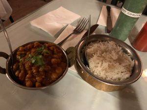 Channa Masala w/White Rice (Vegan Option) at Tandoor Palace  in Tannersville